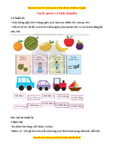 Giải Sgk Toán lớp 3 Bài 40: Thực hành và trải nghiệm Hội chợ (Chân trời sáng tạo)