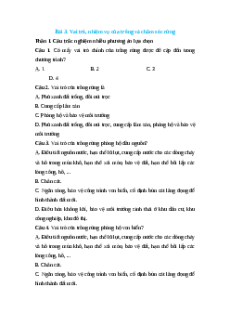 Trắc nghiệm Bài 3: Vai trò, nhiệm vụ của trồng và chăm sóc rừng Công nghệ 12 Lâm nghiệp-Thủy sản Kết nối