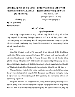 Đề minh họa thi vào lớp 10 Ngữ văn 2025 - Phòng GD Tân Bình (truyện)