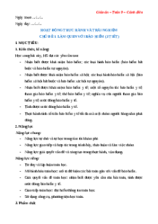 Giáo án Chủ đề 1: Làm quen với bảo hiểm Toán 9 Cánh diều