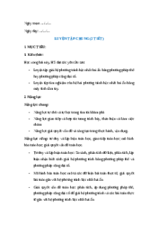 Giáo án Luyện tập chung trang 19 Toán 9 Kết nối tri thức (năng lực số)