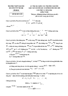 Đề thi HSG Toán 10 Trường THPT Chuyên Nguyễn Tất Thành - Yên Bái