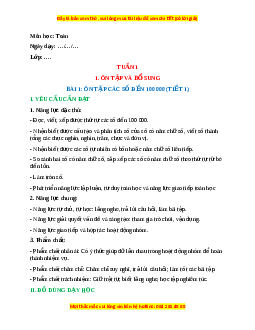 Giáo án Ôn tập các số đến 100 000 Toán 4 Chân trời sáng tạo