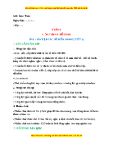 Giáo án Ôn tập các số đến 100 000 Toán 4 Chân trời sáng tạo
