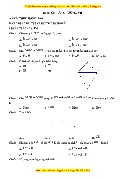 Chuyên đề Bài tập cuối chương 7 Toán 7 Cánh diều