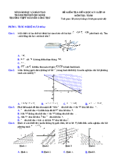 Đề thi giữa kì 1 Toán 10 trường THPT Nguyễn Công Trứ - TP Hồ Chí Minh năm 2023-2024