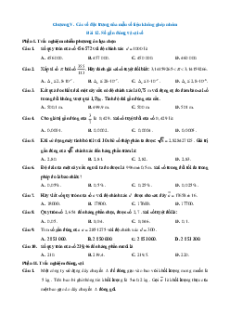 Trắc nghiệm Toán 10 KNTT Chương 5 (có đúng sai, trả lời ngắn)