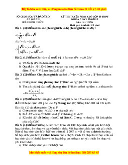 Bộ 63 đề thi vào 10 môn Toán năm 2020 Hệ không chuyên có đáp án