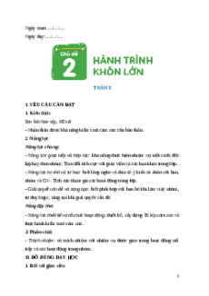 Giáo án Tuần 8 Hoạt động trải nghiệm lớp 5 Cánh diều