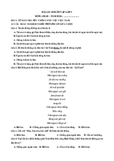 Câu hỏi ôn tập + Đề kiểm tra GDCD 8 Bài 1 (chung cho ba sách)