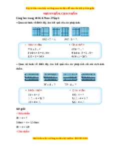 Giải Sgk Toán lớp 3 Bài 29: Nhân nhẩm, chia nhẩm (Chân trời sáng tạo)