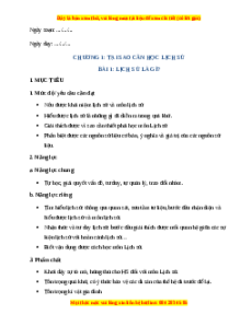 Giáo án Bài 1 Lịch sử 6 Chân trời sáng tạo (2024): Lịch sử là gì