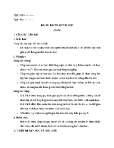 Giáo án Bài 15: Bài toán tin học Tin học 9 Kết nối tri thức