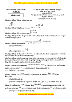Đề thi vào 10 Toán Tỉnh Lào Cai năm 2023-2024