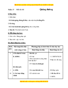 Giáo án Bài 132 Toán lớp 5: Quãng đường