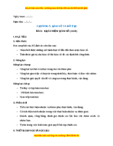 Giáo án Toán 8 Khái niệm hàm số Chân trời sáng tạo