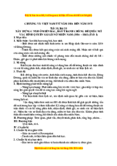 Giáo án Bài 28 Lịch sử 9: Xây dựng chủ nghĩa xã hội ở miền Bắc, đấu tránh chống để quốc Mĩ và chính quyền Sài Gòn ở miền Nam (1945-1965)