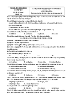 Đề thi thử tốt nghiệp THPT Hóa học Sở Ninh Bình năm 2025