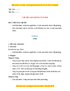 Giáo án Tuần 21 HĐTN lớp 4 Cánh diều