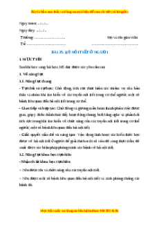 Giáo án Hệ nội tiết ở người Sinh học 8 Cánh diều