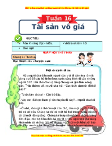 Bài tập cuối tuần Tiếng việt 4 Tuần 16 Cánh diều (có lời giải)