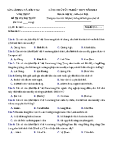 Đề thi thử tốt nghiệp Địa lí Sở GD&ĐT Vĩnh Phúc năm 2024