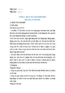 Giáo án Bài 3: Nay em mười tuổi Tiếng Việt lớp 5 Chân trời sáng tạo