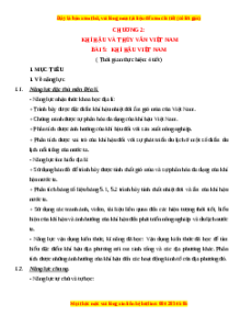 Giáo án Địa lí 8 Bài 5 Cánh diều (2024): Khí hậu Việt Nam