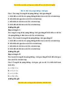Trắc nghiệm Đồ thị quãng đường - thời gian KHTN 7 Kết nối tri thức