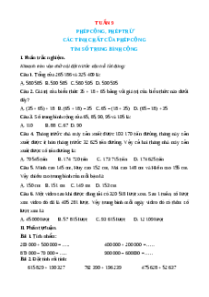 Bài tập cuối tuần Toán 4 Tuần 9 Cánh diều (có lời giải)
