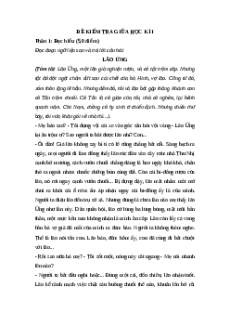 Đề thi giữa kì 1 Ngữ văn 12 Chân trời sáng tạo (Đề 2)