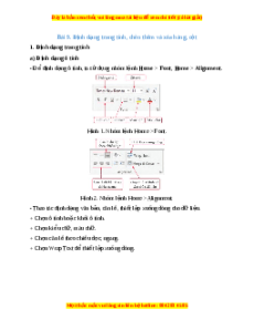 Lý thuyết Tin học 7 Chân trời sáng tạo Bài 9: Định dạng trang tính, chèn thêm và xóa hàng, cột
