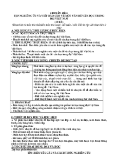 Giáo án Chuyên đề Ngữ văn 11 Chân trời sáng tạo