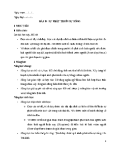 Giáo án Bài 19 Sinh học 12 Chân trời sáng tạo: Sự phát triển sự sống