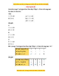 Giải Sgk Toán lớp 3 Bài 8: Tìm thừa số (Chân trời sáng tạo)