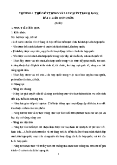 Giáo án Bài 1 Lịch sử 12 Kết nối tri thức: Liên hợp quốc
