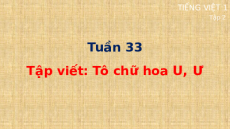 Giáo án Powerpoint Tập viết: Tô chữ hoa U, Ư Tiếng việt lớp 1 Cánh diều