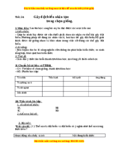 Giáo án Gây đột biến nhân tạo trong chọn giống Sinh học 9