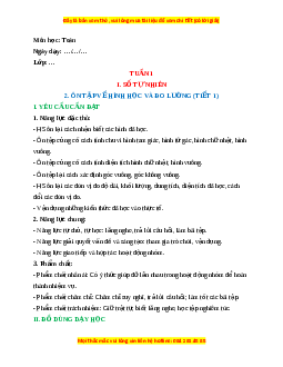 Giáo án Ôn tập về hình học và đo lường Toán lớp 4 Cánh diều