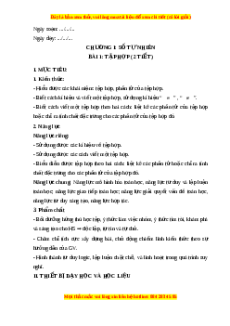 Giáo án Tập hợp Toán 6 Cánh diều