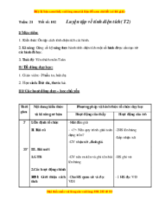 Giáo án Bài 102 Toán lớp 5: Luyện tập về tính diện tích (tiếp theo)
