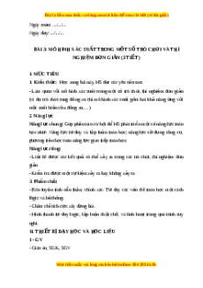 Giáo án Mô hình xác suất trong một số trò chơi và thí nghiệm đơn giản Toán 6 Cánh diều