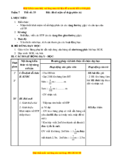 Giáo án Bài 33 Toán lớp 5: Khái niệm số thập phân (tiếp theo)