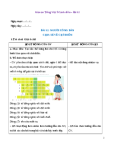 Giáo án Bài 12: Người công dân Tiếng Việt lớp 5 Cánh diều