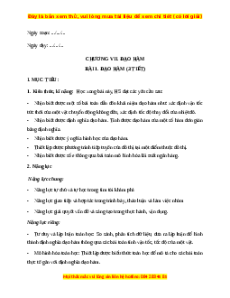 Giáo án Đạo hàm Toán 11 Chân trời sáng tạo