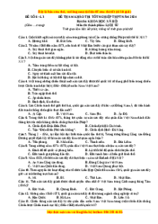 Đề Tốt nghiệp Lịch sử 2024 theo đề tham khảo (Đề 6)