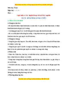 Giáo án Hình bình hành Toán lớp 4 Chân trời sáng tạo