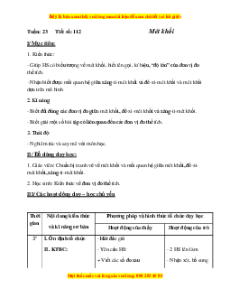Giáo án Bài 112 Toán lớp 5: Mét khối