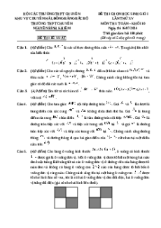 Đề thi HSG Toán 10 Trường THPT Chuyên Nguyễn Bỉnh Khiêm - Quảng Nam