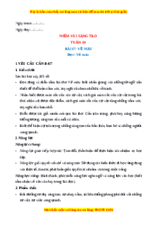 Giáo án Tuần 10 Tiếng Việt lớp 4 Kết nối tri thức